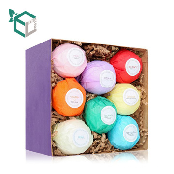 2018 factory price romantic bottle packing bath bombs paper box